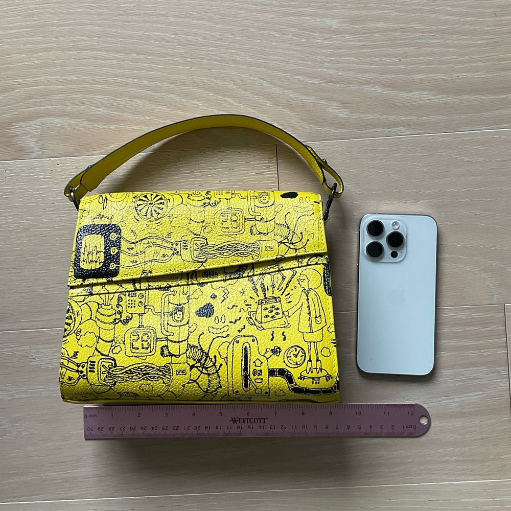 Min & Mon Yellow Scribble Bag - Picture 7 of 7